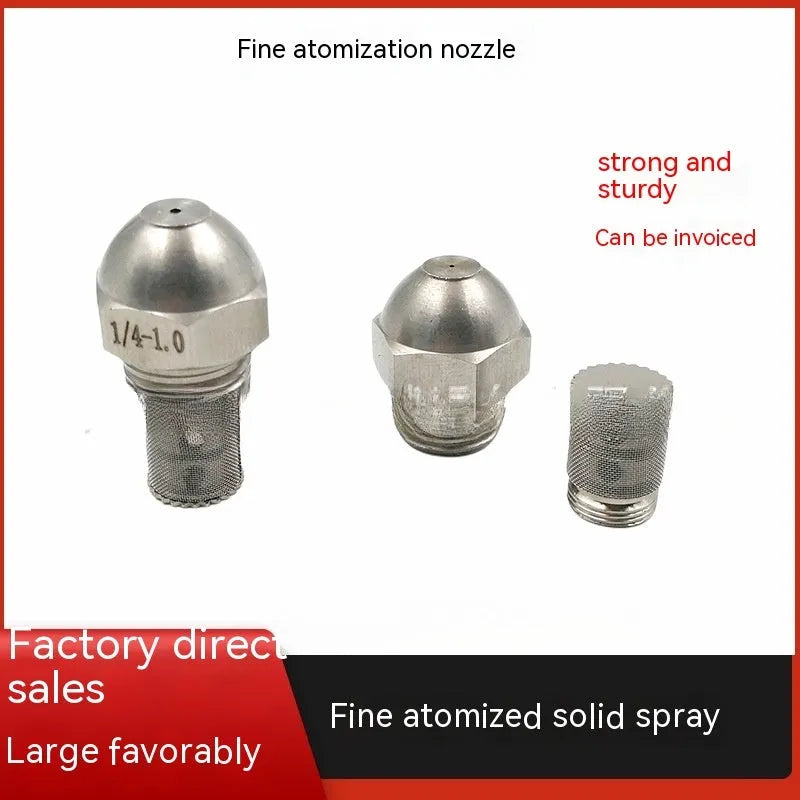 304 stainless steel fine atomisation spray nozzle with ten aperture sizes and external thread connection