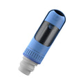 Portable dog water bottle with built-in drinking bowl in dark blue colour