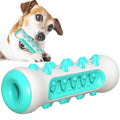 Natural rubber dog dental chew stick toy in blue colour with cleaning nubs.