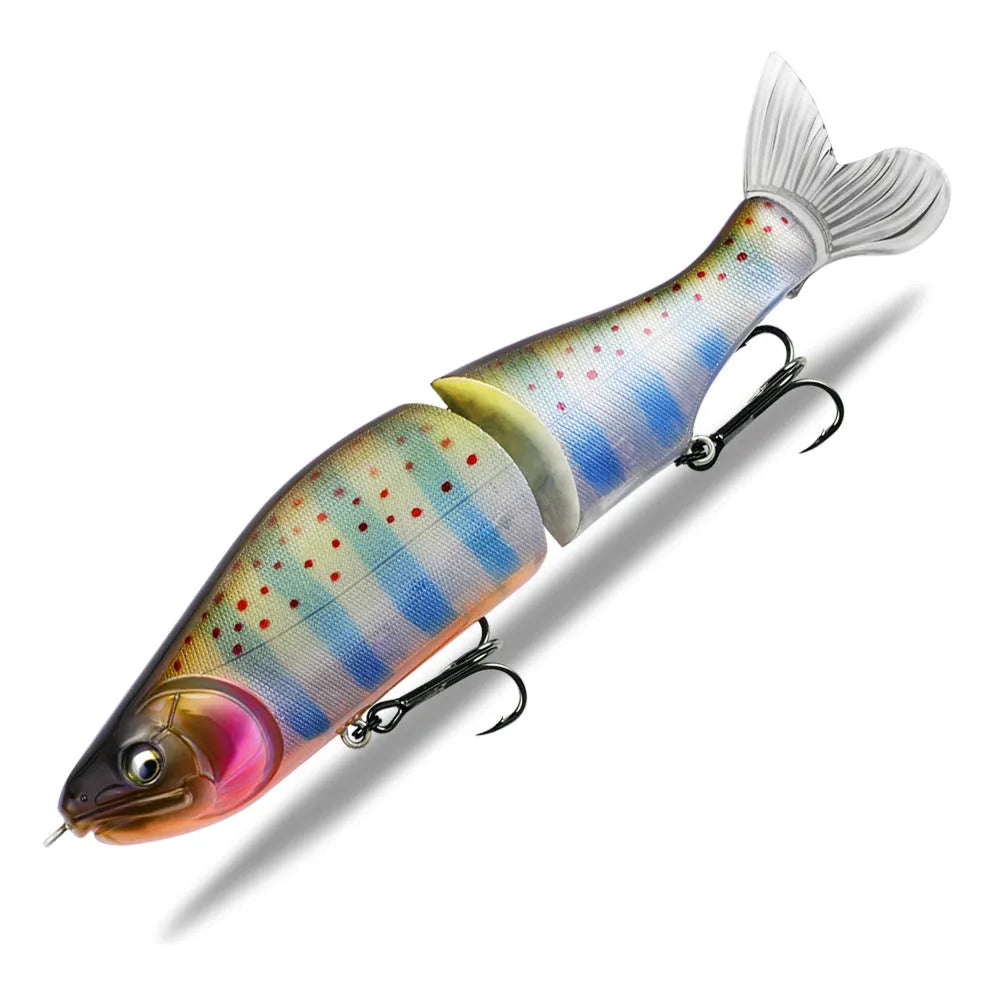 185mm plastic swimming fishing bait for bass available in multiple colours