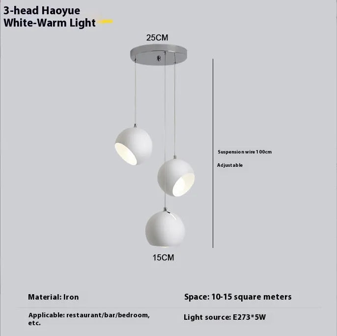 Ball chandelier table lamp in Nordic style with creative art design for living room or bedside lighting