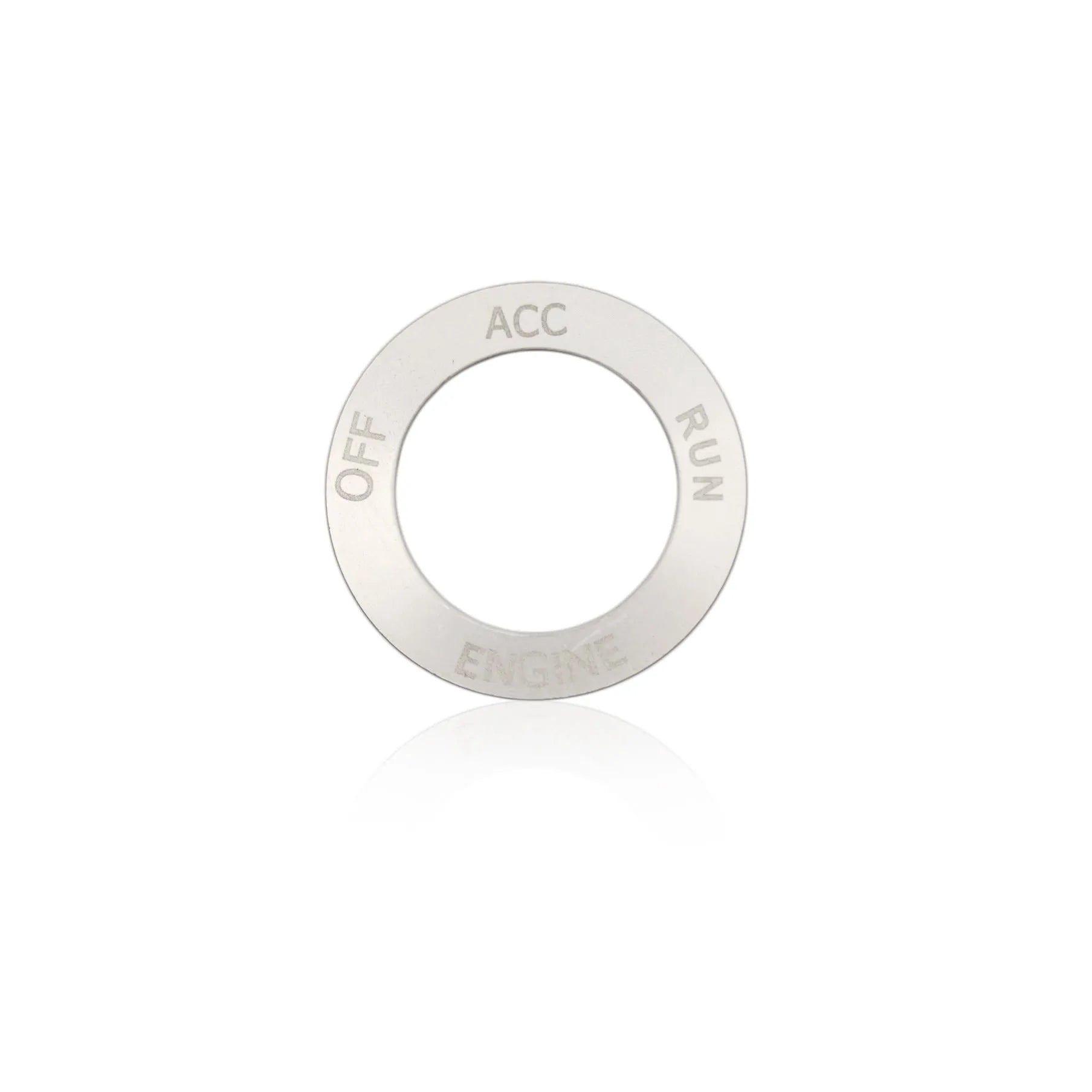 Aluminium alloy decorative ring for Dodge Challenger and Grand Cherokee air conditioning knob in blue.