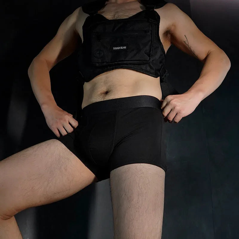 Men's cotton boxer underwear in solid colours showing size options L XL XXL