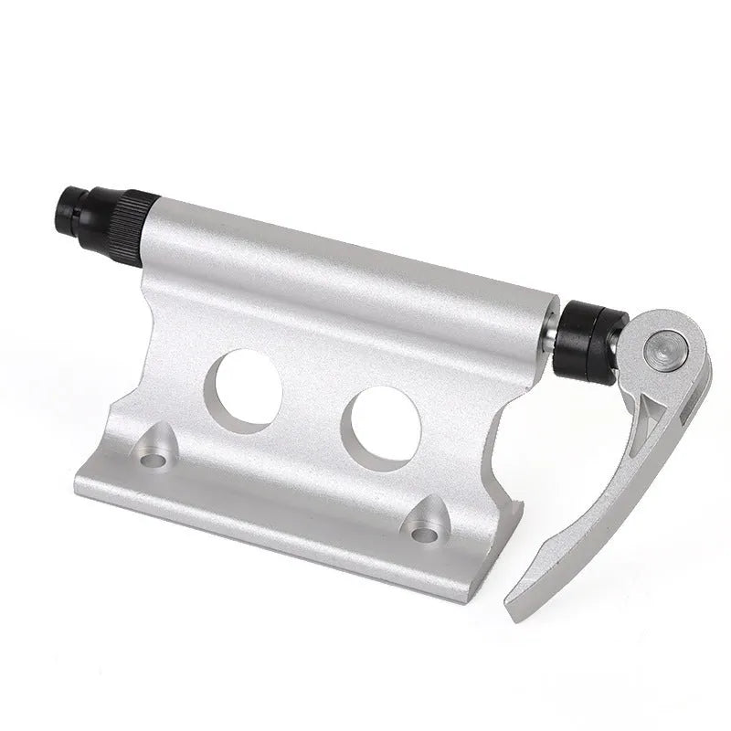 Silver metal bicycle front fork quick release fixing clip for SUV transport