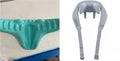 Grey elastic fabric portable massager with USB charging cable for neck back and waist infrared physiotherapy
