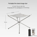 Stainless steel barbecue grill net in silver, shown in large and medium size options for outdoor use.