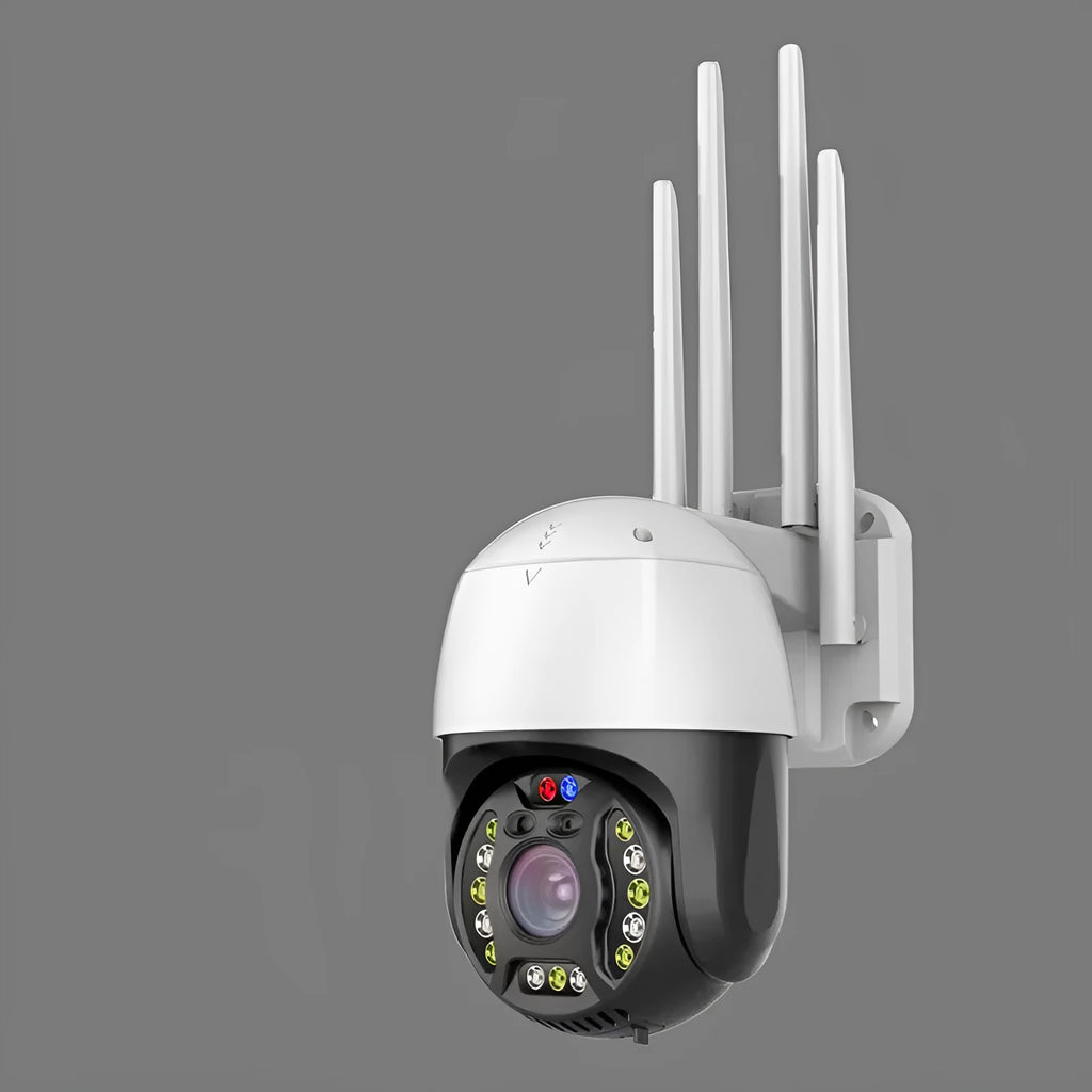 Outdoor dome surveillance camera with 360-degree rotation capability and infrared night vision