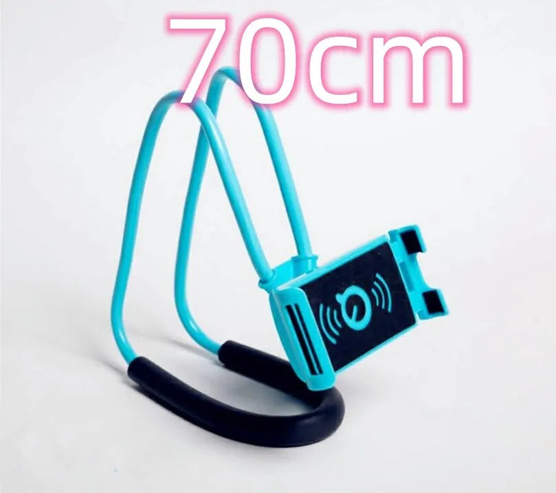 White 360-degree rotating universal smartphone holder on a table
