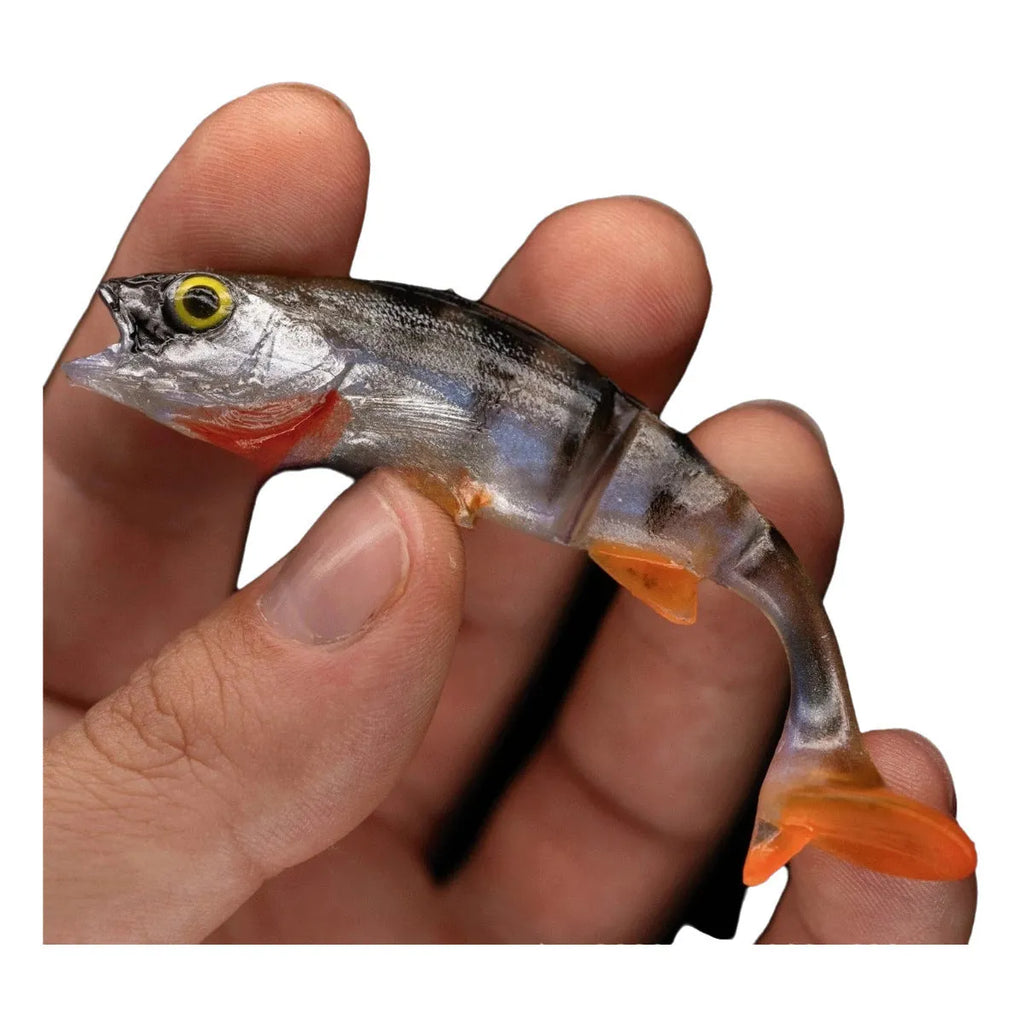 T-tail catfish fishing lure with fish scale colour pattern for sea fishing applications