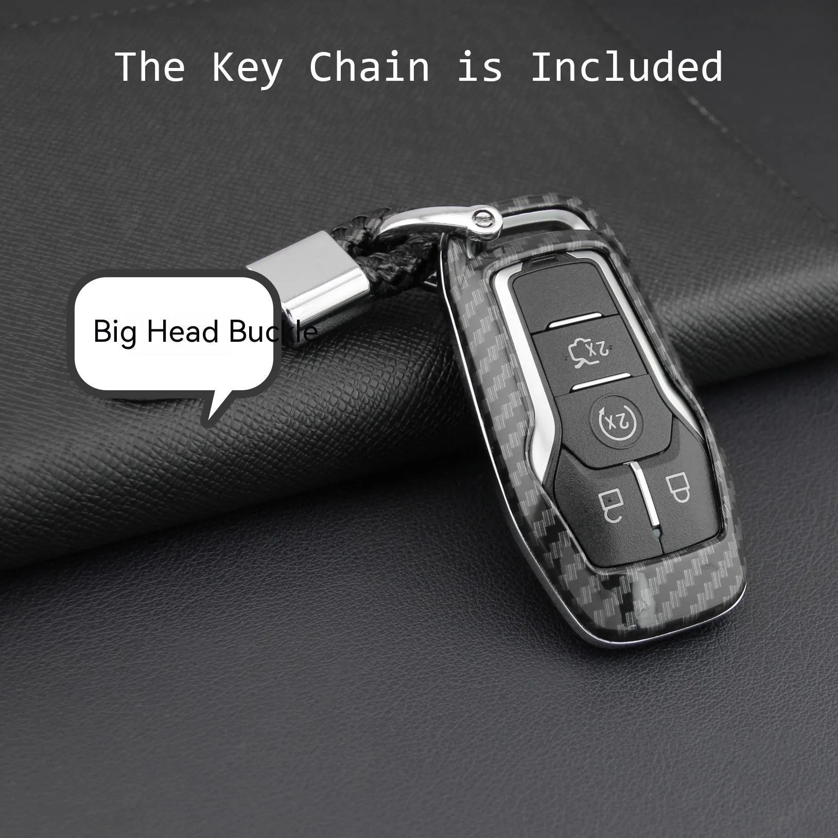 Transparent plastic protective shell for car key remote control showing key through clear material