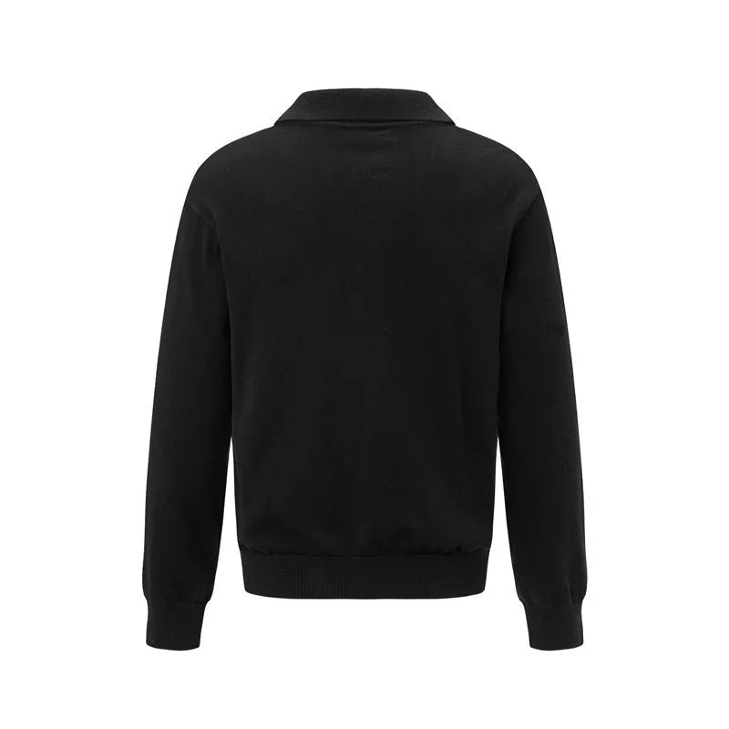 Loose fit men's bottoming shirt in beige, black or dark grey pullover style