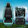 Five-seasons universal car seat cushion with high elastic sponge filler in a red colour.
