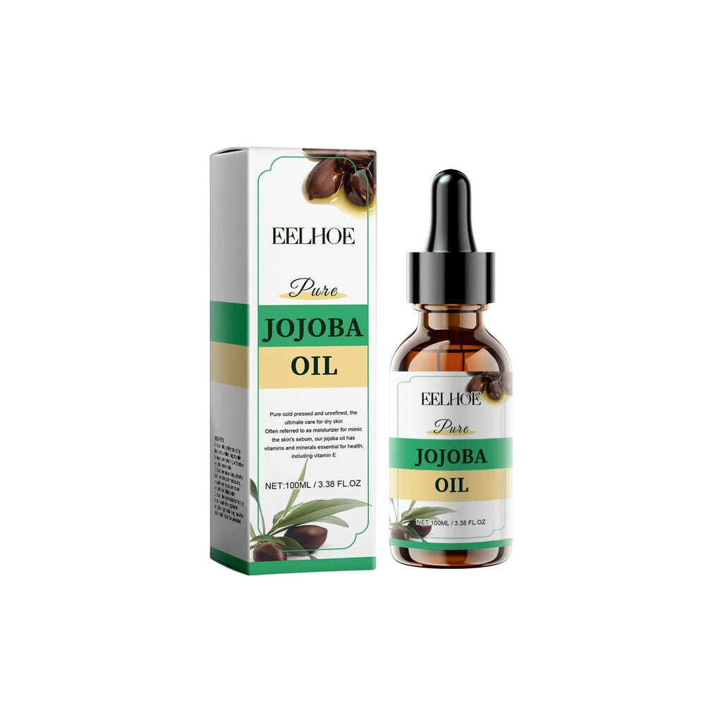 Organic jojoba oil facial essential oil 100ml bottle with orange extract and vitamin E