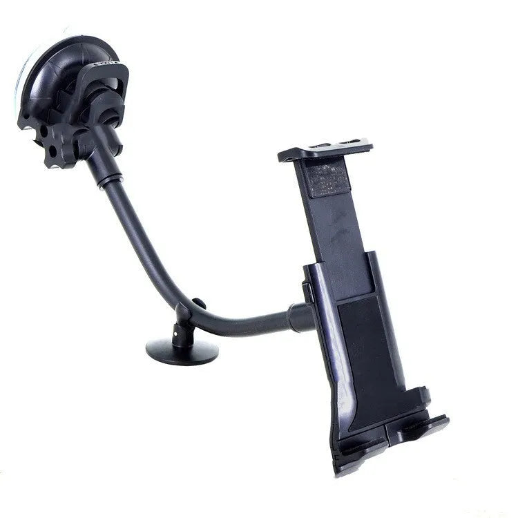 Black vehicle-mounted tablet holder with lifting mechanism for 4-12 inch devices