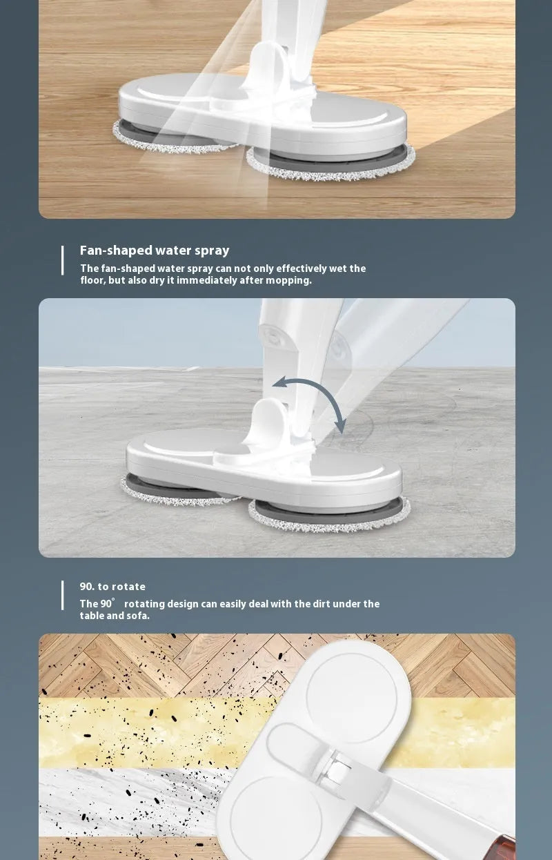 Lazy wireless home sweeping and mopping machine in S5 White colour with USB charging cable