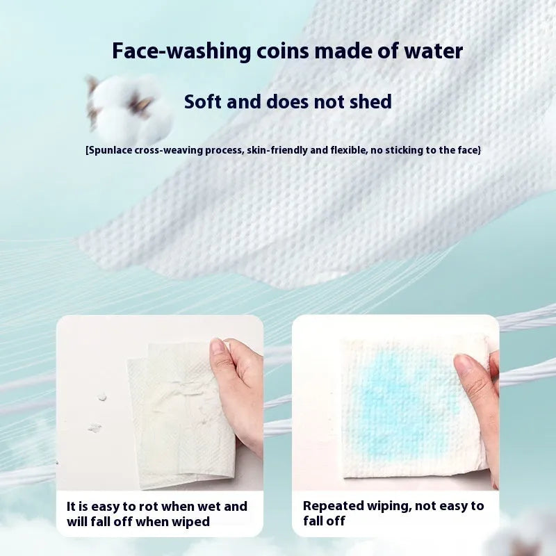 Disposable soft towel roll face cloth with hanging removable design, 100 sheets per pack
