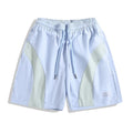 Men's loose fit quick-drying sports shorts with elastic waist in black and grey colours