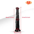Black flesh colour PVC horsewhip with special-shaped super-long design on plain background