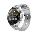 Black GS3 Max smartwatch on a silicone strap, showing a homescreen with health stats.