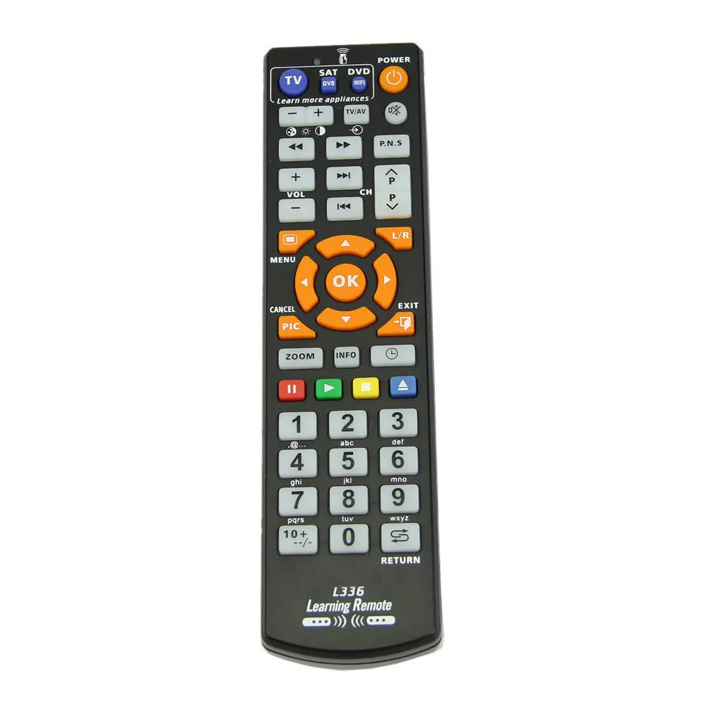 Black L336 full key learning remote control for audio equipment with 8m range