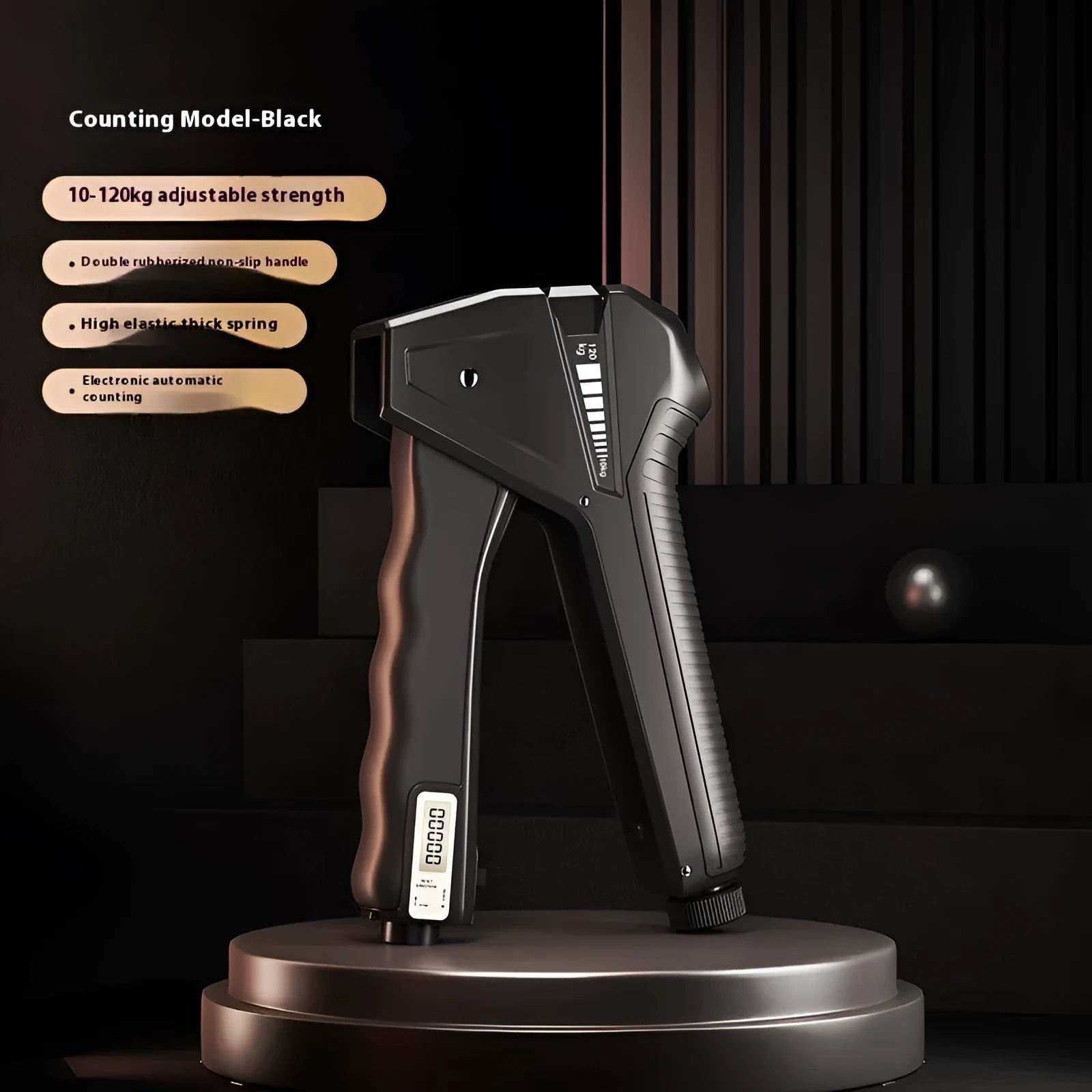 Adjustable hand gripper exercise equipment with mechanical counter in multiple colour options