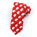Narrow cotton bow tie with Korean-style cartoon patterns in multiple colour options