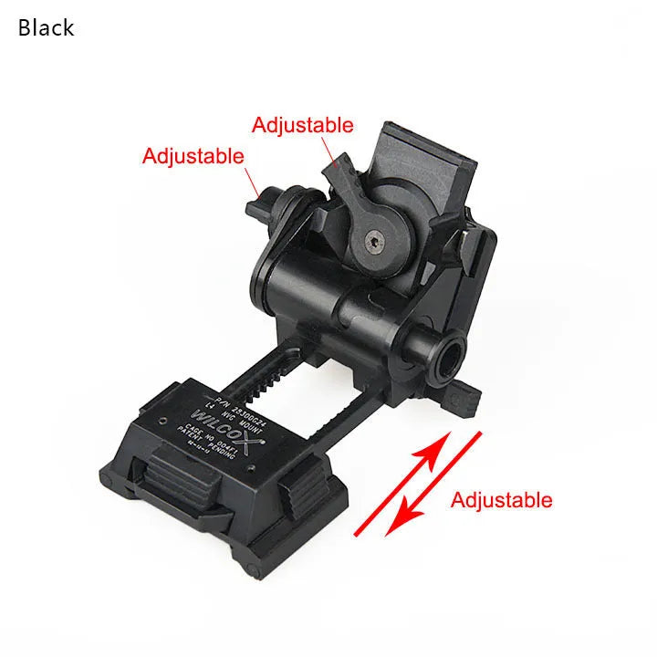 Metal alloy L4 G24 NVG fast helmet mount with OPS breakaway base in strong dark earth colour