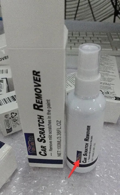 Car scratch repair spray can for paint surface renovation, available in 100ml, 50ml, and 30ml sizes.