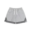Men's polyester sports shorts in loose fit design available in multiple colours including black, white and blue shades