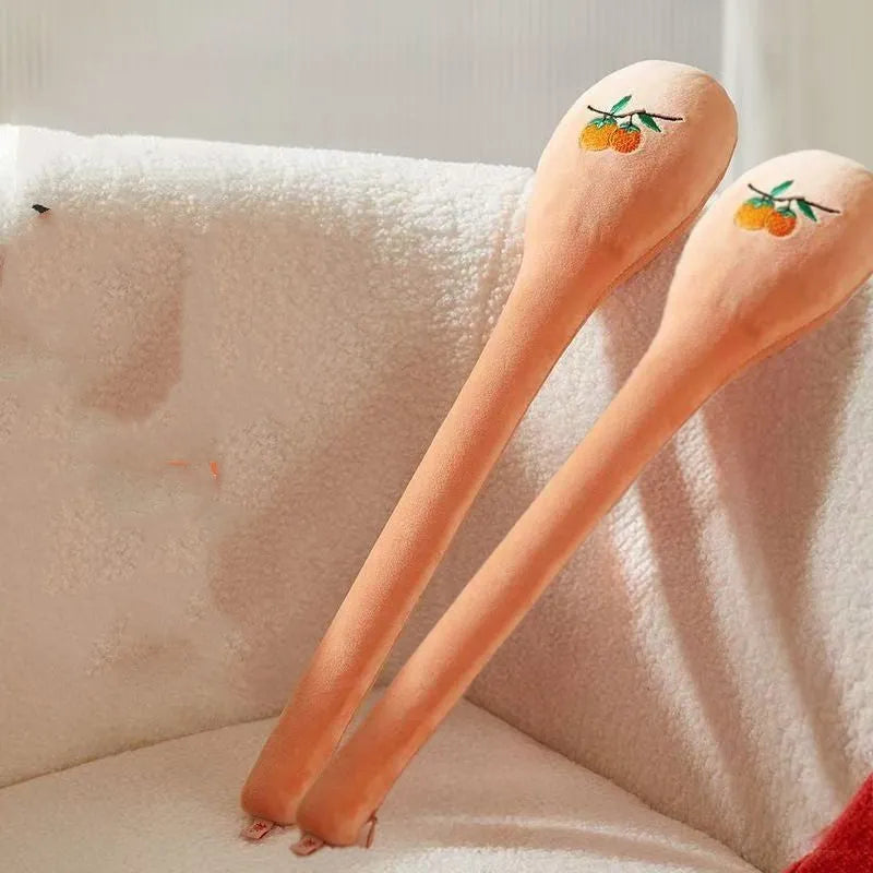 48 cm long manual back percussion massage stick with meridian flap and zipper design