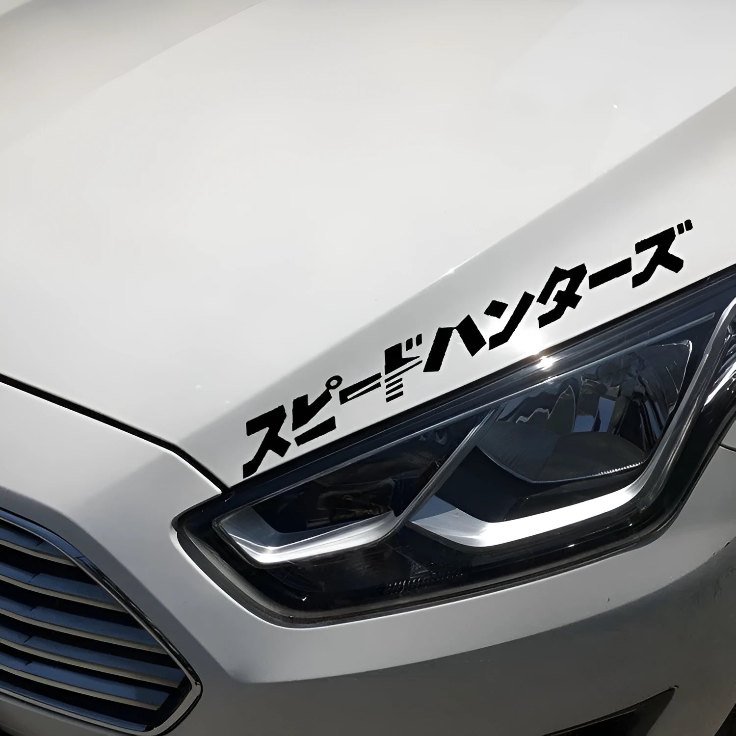 JDM speed hunting car reflective sticker 35x4cm black PET material
