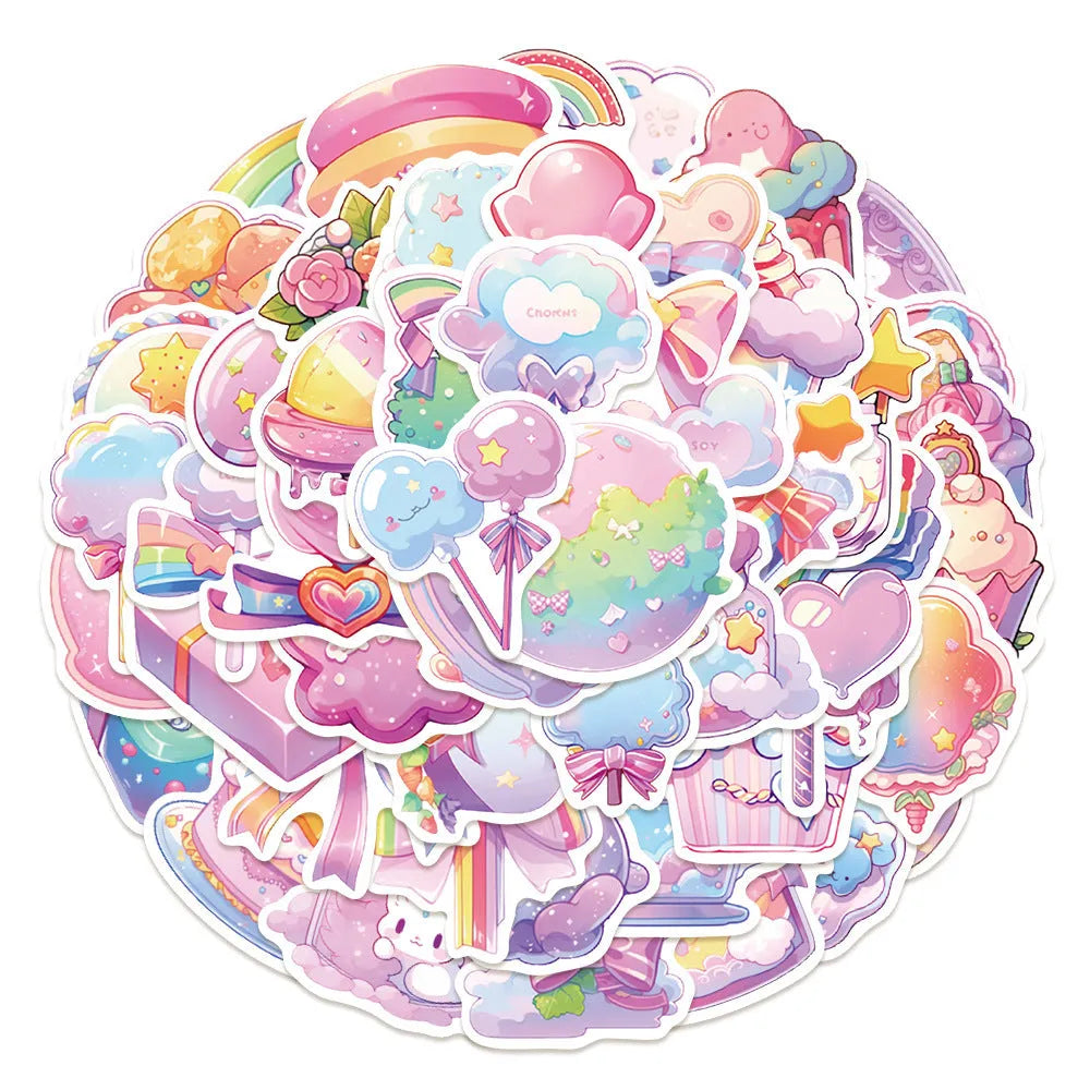 Fresh candy small object waterproof stickers for hand account decoration measuring 4-7cm