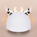 Plush fabric cartoon character helmet cover and matching hat cover set for costumes.