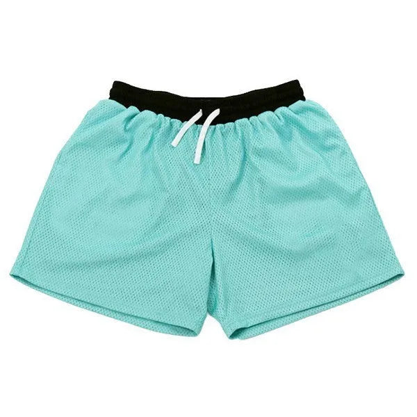 Men's mesh quick-drying shorts in chemical fibre fabric available in five colours