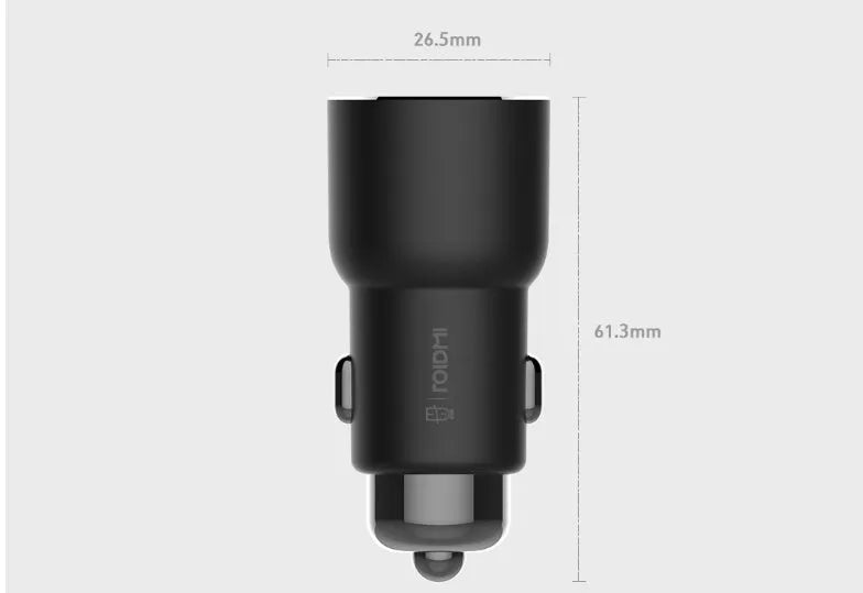 Black USB car charger with Bluetooth music player functionality for vehicles