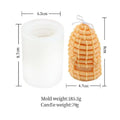 3D honeycomb silicone candle mold in white, irregular shape for DIY scented candles