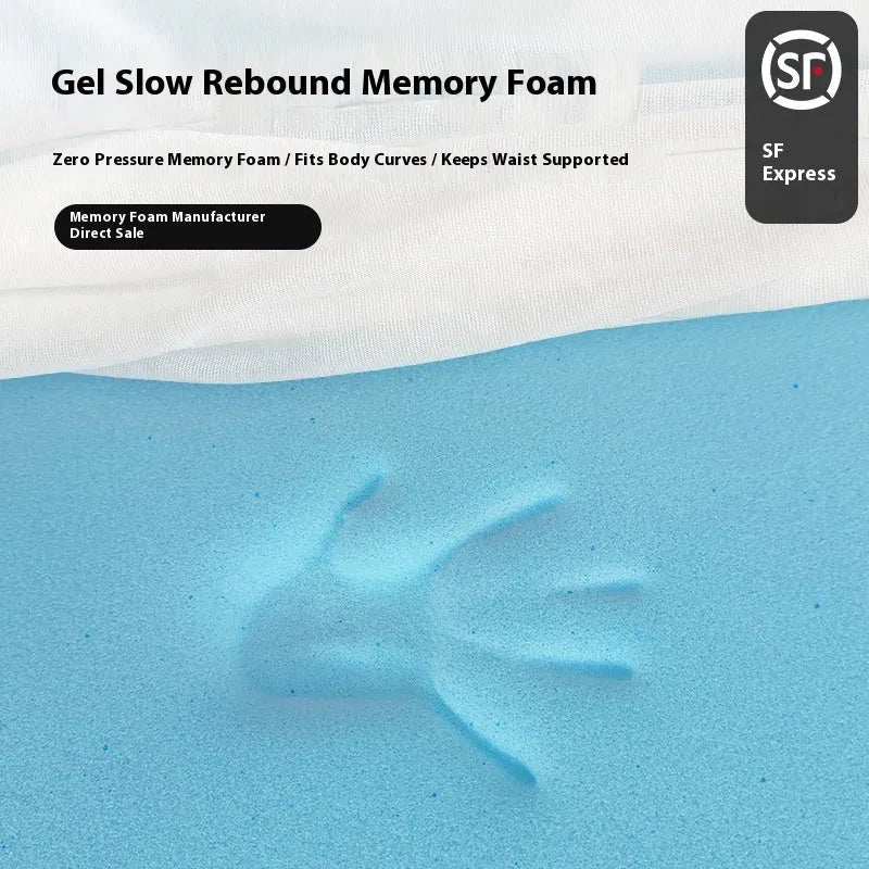 Gel memory cotton thin tatami mattress showing regenerated cellulose fibre fabric with artificial latex core in multiple thickness options
