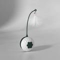 Electric cat toy with USB charging, pendulum ball, plastic body, red colour option