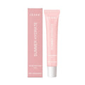 Nude pink shea butter lip balm stick on a white background.