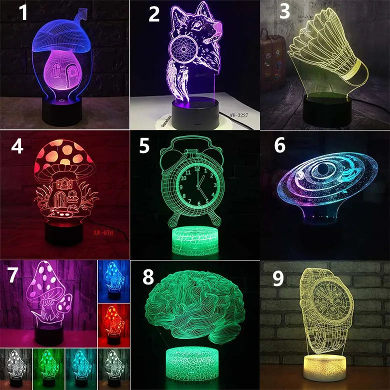 Remote control LED desk lamp with colourful lighting effects on study desk