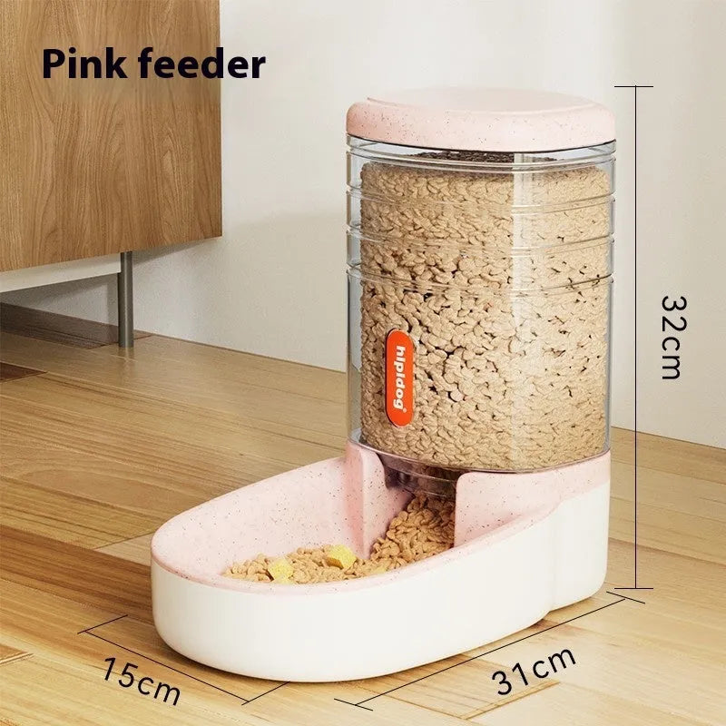Automatic pet drinker with 3.8L capacity in blue, green, grey, or pink colour options