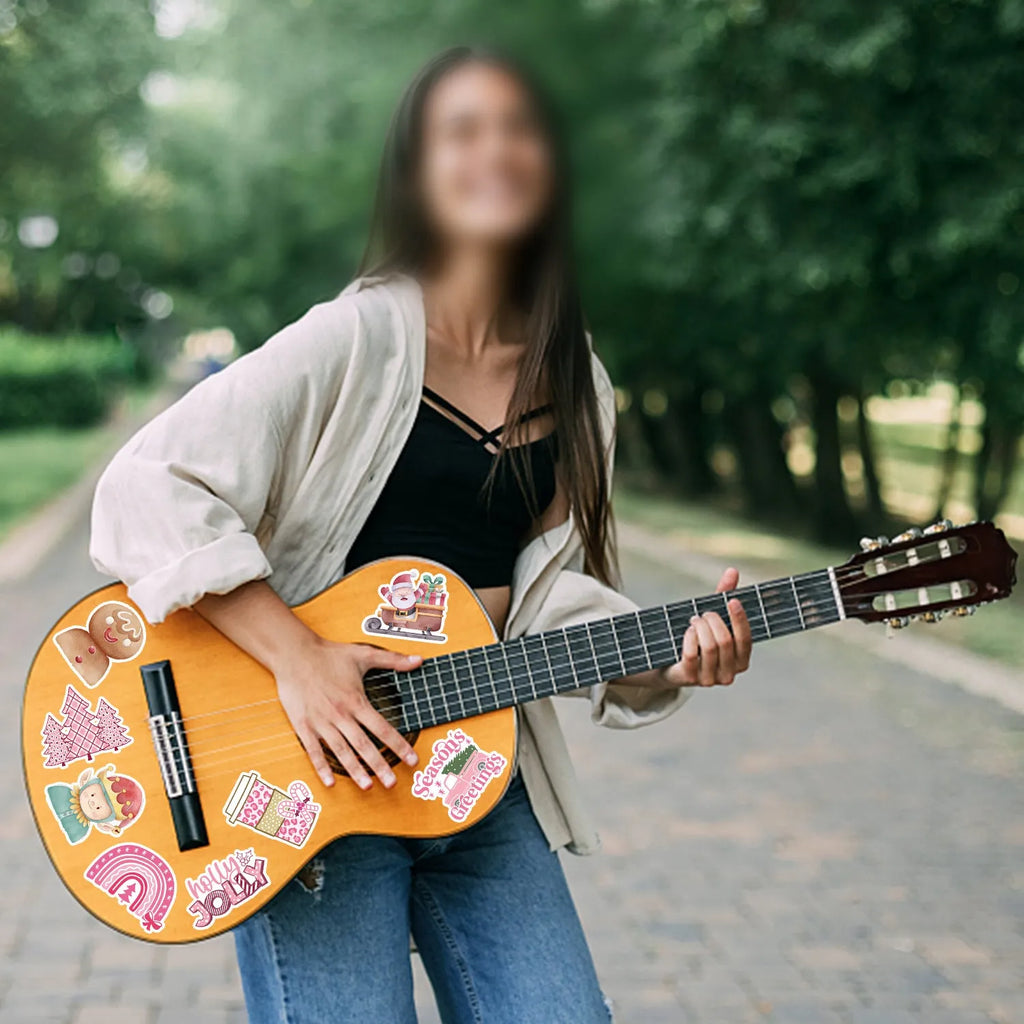 50 Christmas waterproof stickers in cute style for cars phones computers guitars
