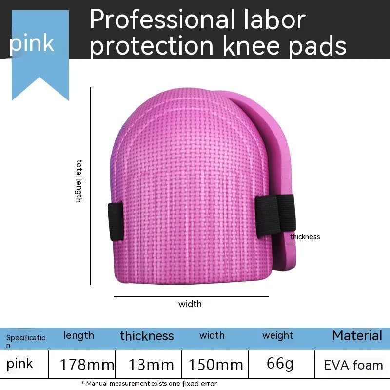 Pair of thick foam kneepads in various colours for construction and auto repair work.
