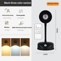 Geometric rechargeable wireless wall lamp in black or white with remote control