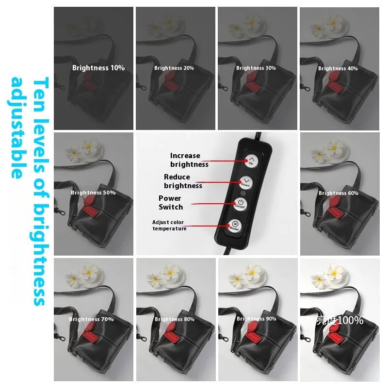 50cm studio light box with metal frame and USB LED lighting for product photography