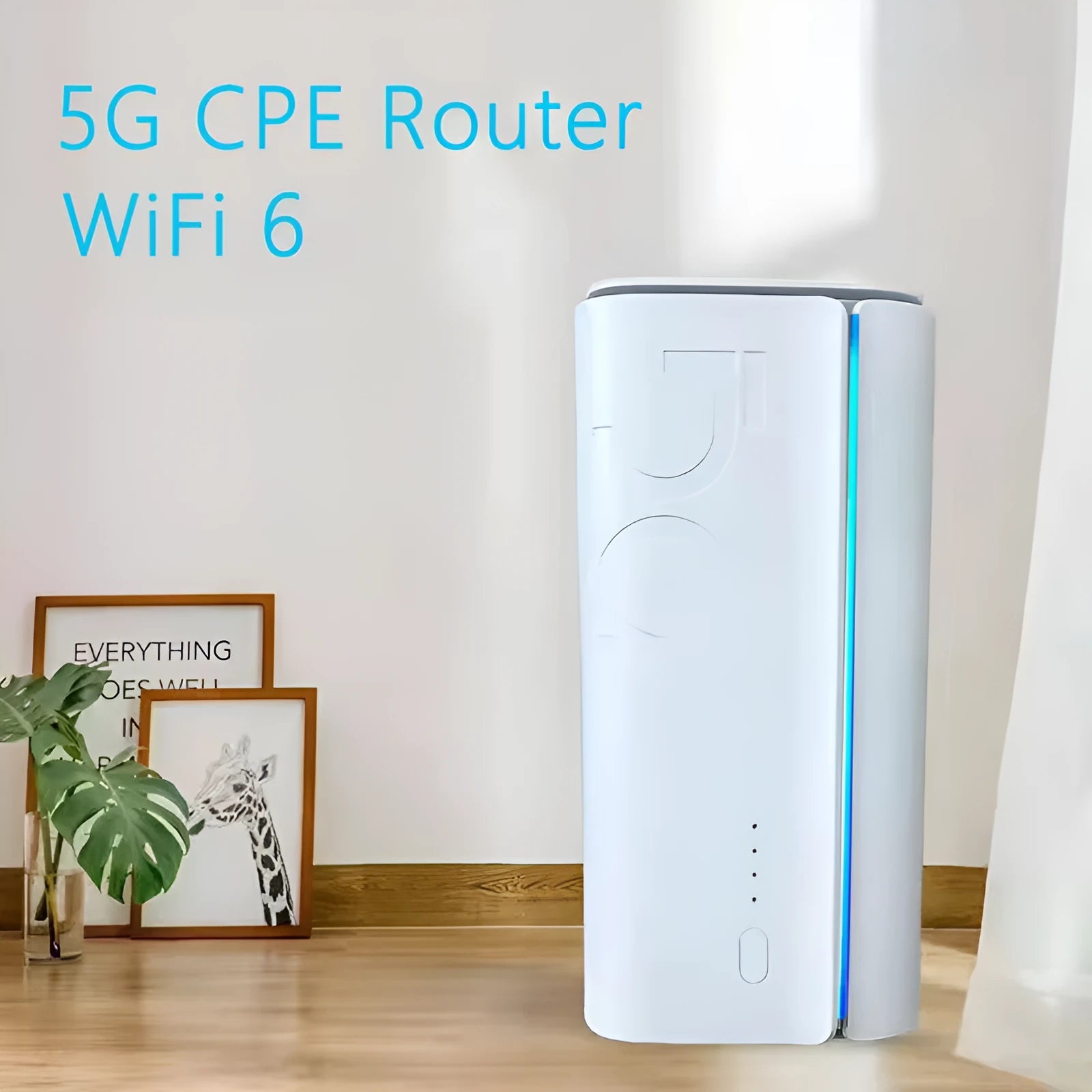 4G CPE wireless router with compact design measuring 51mm by 30mm by 5mm