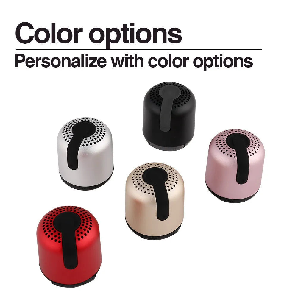 Hieha XQ11 cylindrical metal Bluetooth speaker in black, gold, pink, red or silver colour.
