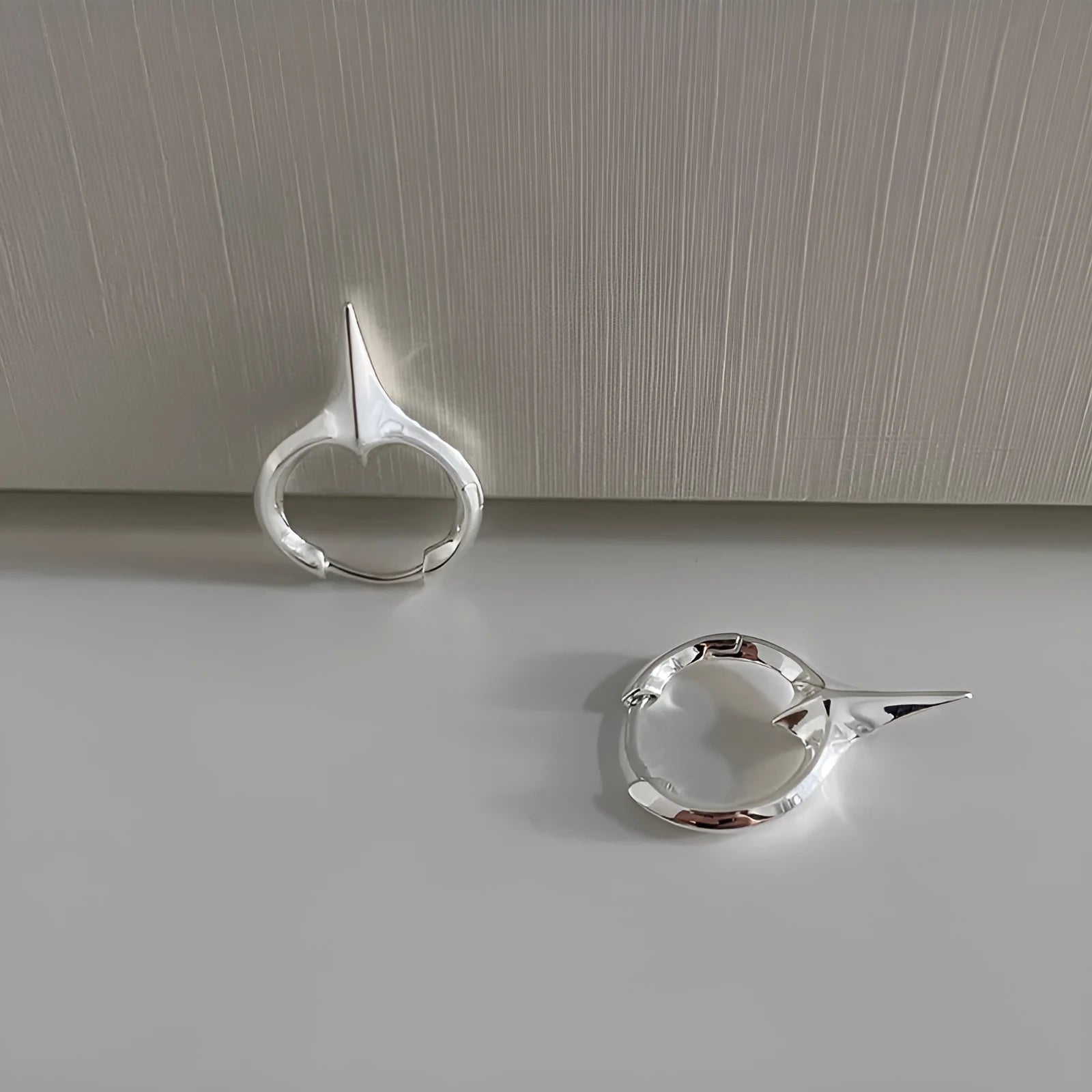 Geometric star ear clips with white gold electroplated finish for women