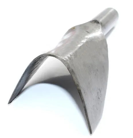 Six steel punch tools in half-round and V shapes for leather craft and DIY projects