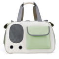 Canvas pet carrier bag with shoulder strap in yellow, green or black colour